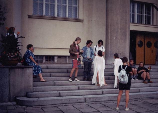 P. Marek, J. Nebeský a J. Nezhyba v Hronově 1993